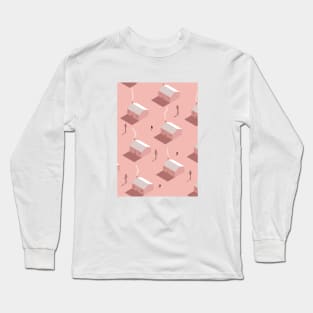 Lovely Pink Houses Long Sleeve T-Shirt